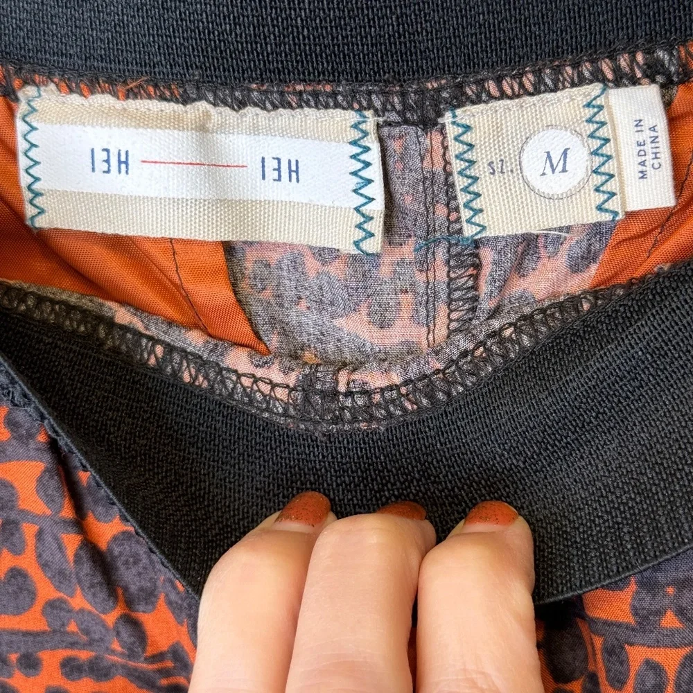 HEI HEI | Anthro Orange Mot Kiri Kiri AOP Retro Pullon Jogger Pant Trousers - Picture 12 of 12